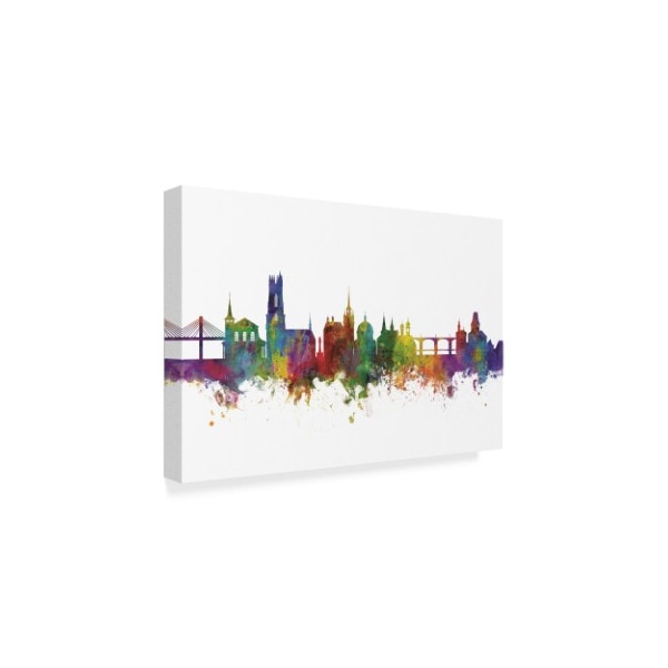 Michael Tompsett 'Fribourg Switzerland Skyline Ii' Canvas Art,22x32